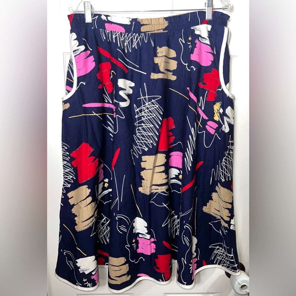 Tumbleweeds Patterned Vintage Skirt 80s 90s Vaporwave Blue/Multicolor Size M